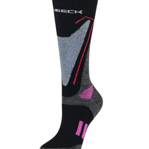 Skarpety damskie Brubeck Snow Force Light czarno-szaro-różowe Szybka dostawa