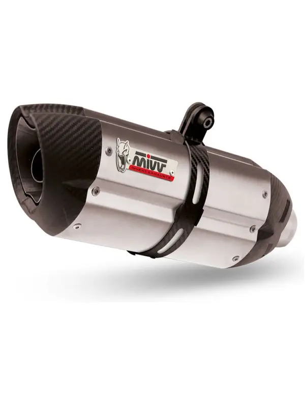 Dostępne od ręki Tłumiki motocyklowe Slip-On Line (Suono) MIVV do Aprilia Dorsoduro 1200 (12-16) srebrne