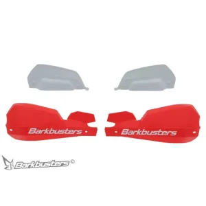 Okazja Osłony dłoni Barkbusters VPS z regulowanymi deflektorami, czerwone + zestaw montażowy Kawasaki KRL 650 (22-)