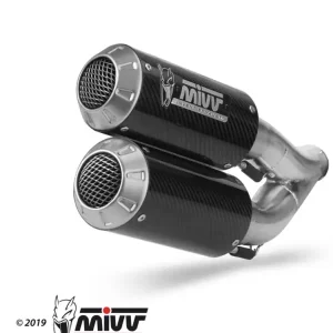 Nie przegap Tłumiki motocyklowe Slip-On Line (MK3) MIVV do Ducati Monster 821 (18-20) / 1200 (17-21) carbon