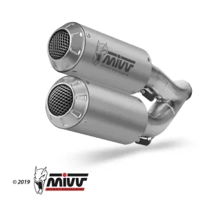 Tani Tłumiki motocyklowe Slip-On Line (MK3) MIVV do Ducati Hypermotard 939 (16-18) srebrne