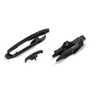 Ostatnie sztuki Komplet ślizg+prowadnica łańcucha UFO do GAS GAS MC 125, /MC-F/EC/EC-F/EX-F 250, /EX/EC 300, /EC-F/EX-F 350, /MC-F/EX-F 450 czarne