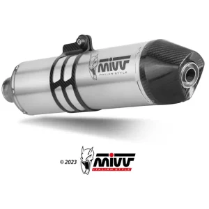Tłumik motocyklowy Slip-On Line (Oval) MIVV do Husqvarna 701 Supermoto / Enduro (21-) srebrny Szybka wysyłka