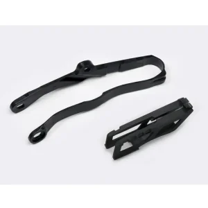 Komplet ślizg+prowadnica łańcucha UFO do Kawasaki KXF 250 (21-), KXF 450 (19-21) czarny Oferta czasowa
