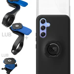 Bestseller Zestaw rowerowy: etui na telefon Samsung Galaxy A54 + wodoodporny pokrowiec + mocowanie Quad Lock