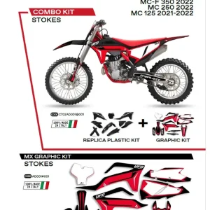 Komplet plastików i naklejek UFO Stokes do Gas-Gas MC 125 (21-), MC 250 (22-), MCF 250/350/450(21-) czarny Rabat