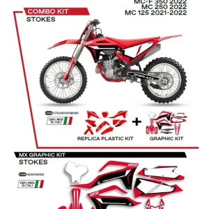 Taniej Komplet plastików i naklejek UFO Stokes do Gas-Gas MC 125 (21-), MC 250 (22-), MCF 250/350/450(21-) czerwony