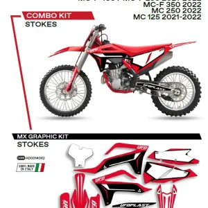 Obniżka ceny Komplet naklejek UFO Stokes do Gas-Gas MC 125 (21-), MC 250 (22-), MCF 250/350/450(21-) czerwony