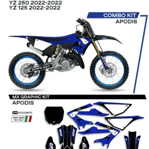 Komplet naklejek UFO Apodis do Yamahy YZ 125/250 (22-) czarny Super okazja