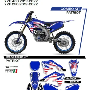 Komplet naklejek UFO Patriot do Yamahy YZF 250 (19-), YZF 450 (18-) niebieski Promocja