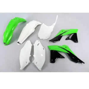 Cena promocyjna Komplet plastików UFO do Kawasaki KXF 250 (13-16) zielono-biało-czarny