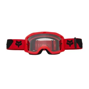 Oferta limitowana Gogle motocyklowe z przezroczystą szybką Fox Main Core czerwone