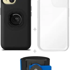 Zestaw do biegania: etui MAG na telefon iPhone 15 (magnetyczne), wodoodporny pokrowiec MAG oraz opaska sportowa Quad Lock Rabat