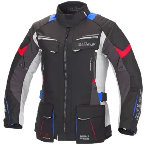 Kurtka motocyklowa damska tekstylna Büse Lago Pro szaro-niebiesko-czerwona Sprawdź teraz