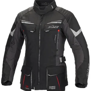 Szybka dostawa Kurtka motocyklowa damska tekstylna Büse Lago Pro czarno-szara