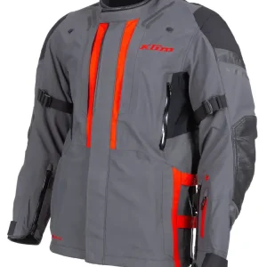 Kurtka motocyklowa tekstylna Klim Latitude szaro-czerwona Zniżka