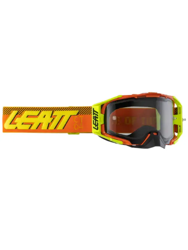 Gogle motocyklowe z przyciemnianą szarą szybą Leatt Velocity 6.5 pomarańczowo-żółte Wyjątkowa oferta