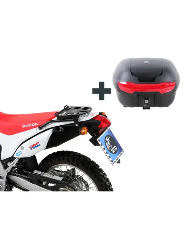 Ograniczona ilość Zestaw: kufer centralny Journey 40 + stelaż Hepco&Becker Honda CRF 250 L (12-) / Rally (17-) czarny