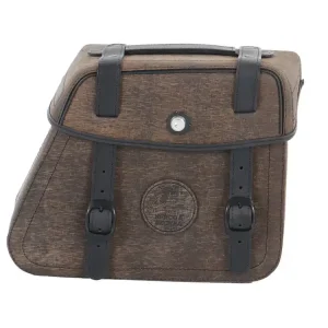 Okazja Sakwa skórzana prawa Hepco&Becker Rugged do montażu na stelażu Cutout [pojemność: 19L) brązowa