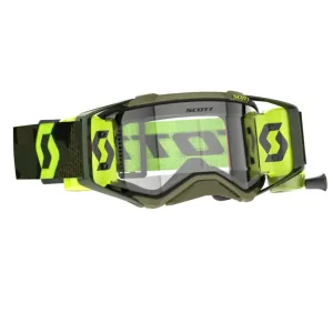 Gogle motocyklowe Scott Prospect Super WFS z przeźroczystą szybą zielono-fluo żółte Szybka wysyłka