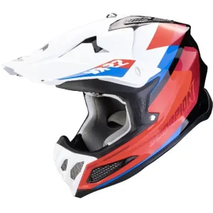 Ekspresowa dostawa Kask enduro Scorpion VX-22 Air Beta czarno-czerwono-biały