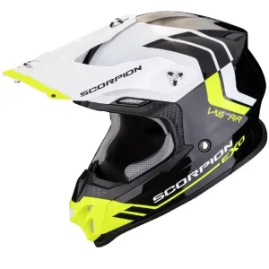 Super okazja Kask enduro Scorpion VX-16 Evo Air Fusion czarno-biało-żółty