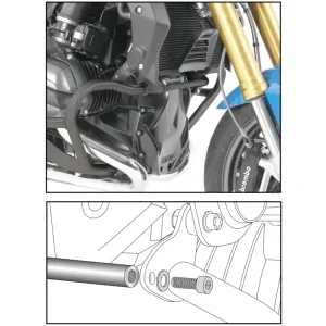 Darmowy zwrot Wspornik usztywniający do osłony silnika Hepco&Becker BMW R 1200 GS LC (13-18) antracytowy