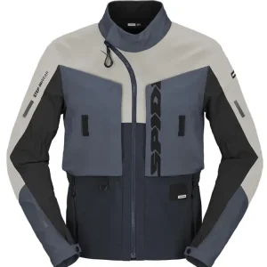 Ekspresowa dostawa Kurtka motocyklowa tekstylna Spidi Frontier Tex czarno-szaro-niebieska