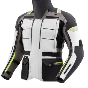 Sprawdź teraz Kurtka motocyklowa tekstylna Rebelhorn Cubby V czarno-szaro-żółta