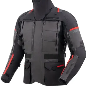 Kurtka motocyklowa tekstylna Rebelhorn Cubby V czarno-czerwona Wyjątkowa oferta