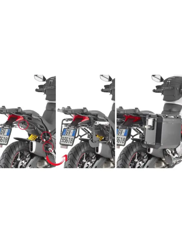 Bezpieczne zakupy Stela kufrów bocznych Monokey Cam-Side GIVI Ducati Multistrada 950 S/ 1260 Enduro (19-21)