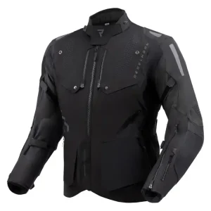 Kurtka motocyklowa tekstylna Rebelhorn Hiker IV czarna Łatwy zwrot