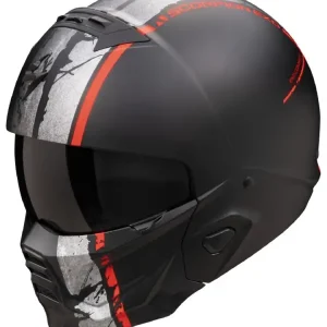 Kask modułowy Scorpion Exo-Combat II Lord czarno-czerwony matowy Nie przegap