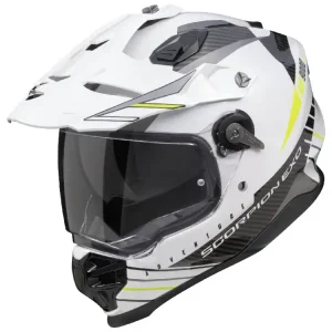 Kask adventure Scorpion ADF-9000 Air Feat biało-czarno-żółty Ekspresowa dostawa