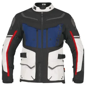 Kurtka motocyklowa tekstylna Richa Infinity II Adventure jasnoszara-niebieska- czerwona Wybór klientów