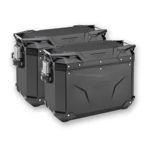 Zestaw kufrów bocznych aluminiowych GIVI Trekker Outback Evo czarnych [poj.: 2 x 48 litrów] Niska cena