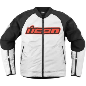 Nowy Kurtka motocyklowa tekstylna Icon Overlord 3 czarno-biała