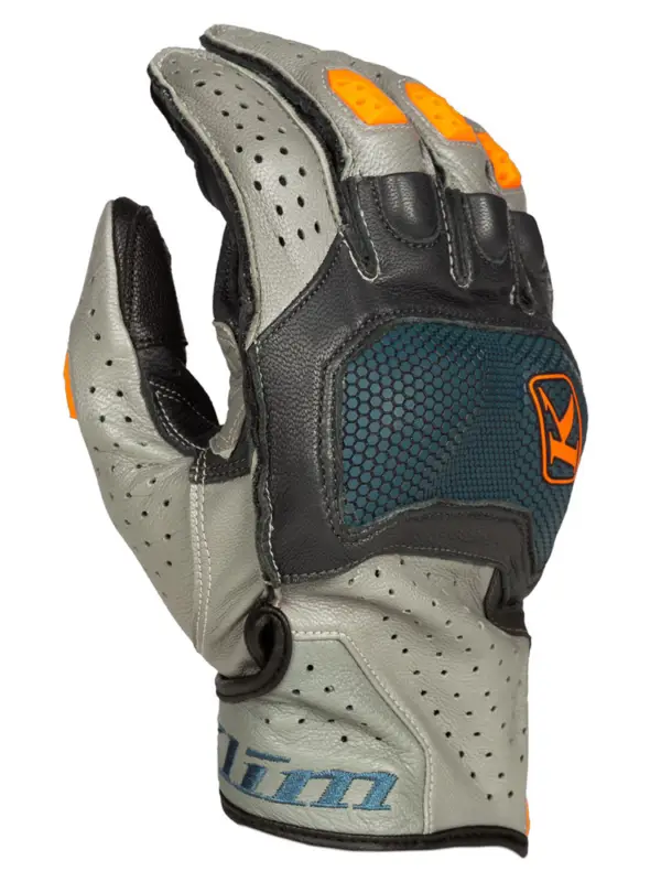 Bestseller Rękawice motocyklowe Klim Badlands Aero Pro Short szaro-pomarańczowe