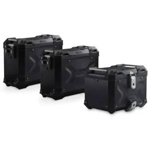 Nie przegap Zestaw: kufry boczne 45/45/38 + kufer centralny TRAX ADV + stelaże SW-Motech Kawasaki Versys 1000 (18-)/ Versys 1100/ SE (24-) [pojemność: 2 x 45 L + 38]
