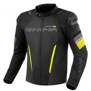 Kurtka motocyklowa tekstylna Shima Solid 2.0 czarno-fluo Wysoka jakość