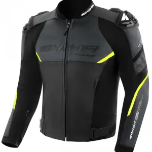 Kurtka motocyklowa skórzana Shima Bandit 2.0 czarno-fluo Dostępne od ręki