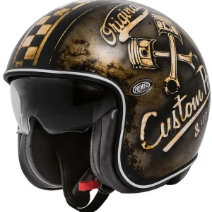 Kask otwarty Premier Vintage OP 9 BM czarno-brązowy Ostatnie sztuki