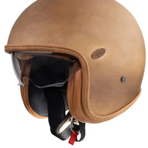 Kask otwarty Premier Vintage Platinum Edition BOSBM brązowy matowy Bezpieczna płatność