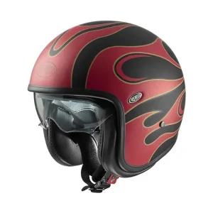 Super okazja Kask otwarty Premier Vintage FR 2 BM czerwono-czary matowy