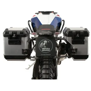 Taniej Zestaw: kufry boczne + stelaże Hepco&Becker Xplorer Cutout do BMW F 900 GS (24-) srebrne