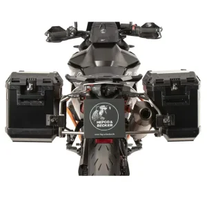 Zestaw: kufry boczne + stelaże Hepco&Becker Xplorer Cutout do KTM 890 SMT (23-) czarne Ograniczona ilość