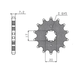 Dostępne od ręki Zębatka przednia SUNSTAR 2037 15 Honda (wybrane modele)