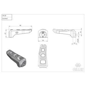 Bezpieczna płatność Podnóżki GILLES UF-20 Honda (wybrane modele) aluminiowe srebrne