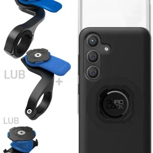 Zestaw rowerowy: etui MAG na telefon Samsung Galaxy S24 (magnetyczne), wodoodporny pokrowiec MAG oraz mocowanie Quad Lock Ostatnia szansa