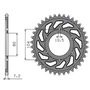 Zębatka tylna motocyklowa SUNSTAR 4359 43 Ergal Kawasaki (wybrane modele) Premium